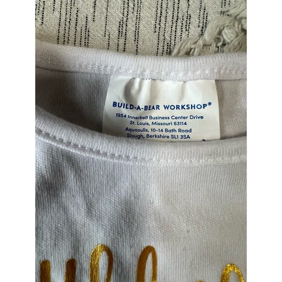 Build A Bear Workshop BABW Blessed T-Shirt w Glitter Red TuTu Skirt Christmas - Picture 4 of 12